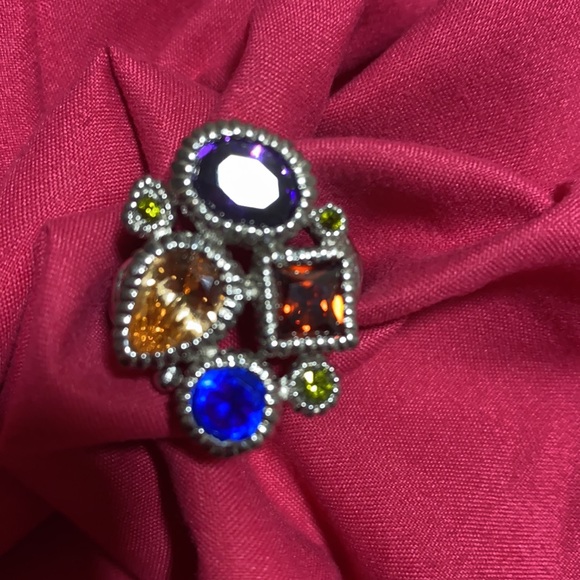 Colorful silver ring - Picture 2 of 4